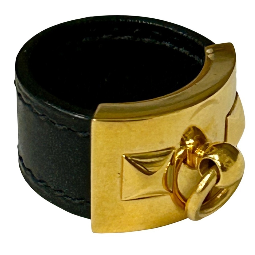 Hermès Collier de Chien Leather & Gold-Tone Ring - Picture 2 of 8